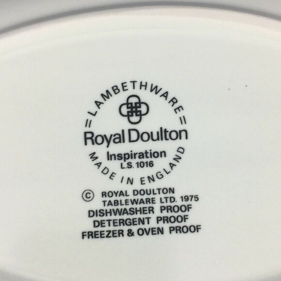 Vintage Royal Doulton INSPIRATION Rim Lambethware LS1016 England Serving Bowl - Picture 4 of 8